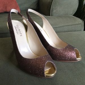 4” Copper Peep-Toe Slingbacks